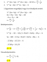 Egyenletrendszer – megoldás kép 1