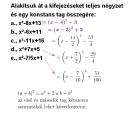 Nevezetes azonosságok, algebrai törtek – megoldás kép 1