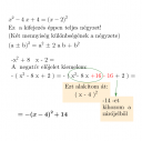 Másodfokú egyenletek - 10. osztály – megoldás kép 1