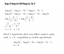 Logaritmus – megoldás kép 1