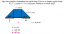 Egy szimmetrikus trapézban az egyik alap 24 m-es, a trapéz egyik szöge 42,5°, a szárai 11,5 m hosszúak. Mekkora a másik alap? – megoldás kép 1