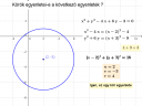 Kör egyenlete? – megoldás kép 1