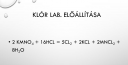 Kémiai egyenlet – megoldás kép 1