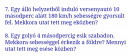 Átlagsebesség  – feladat kép 1