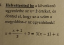 Törtes Egyenletek – feladat kép 3
