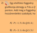 Egy elsőfokú függvény grafikonja átmegy a P és a Q ponton. Add meg a függvény hozzárendelési szabályát, ha – feladat kép 1