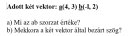 Matek vektoros feladat – feladat kép 1