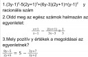 Elsőfokú egyenletek – feladat kép 1