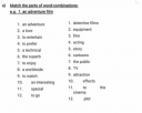 Sziasztok ! Match the parts of word -combinatons, csatolva . Köszönöm !  – feladat kép 1