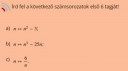 Számsorozatok – feladat kép 1