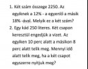 Matek szöveges egyenletek – feladat kép 1
