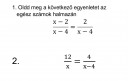 Egyenletek – feladat kép 1
